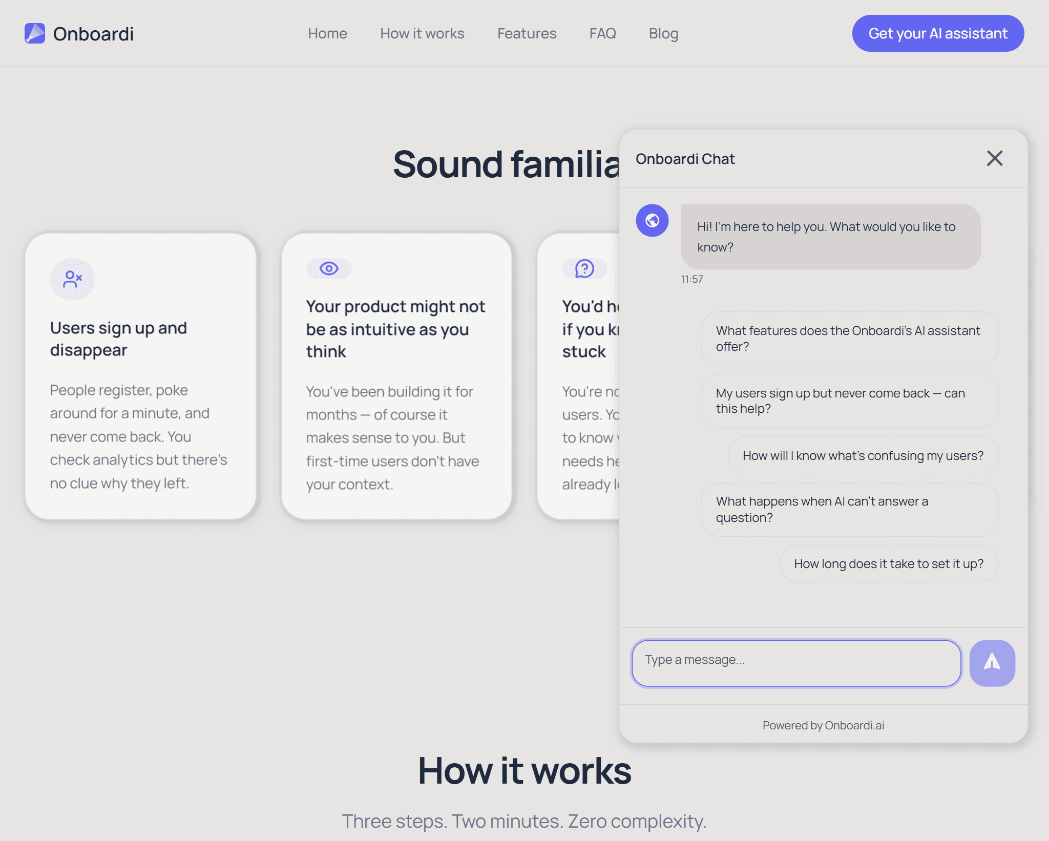 Screenshot: Install script + Widget on site - 2